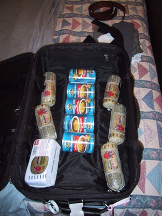 Smuggling goetta and Skyline Chili in my suitcase.